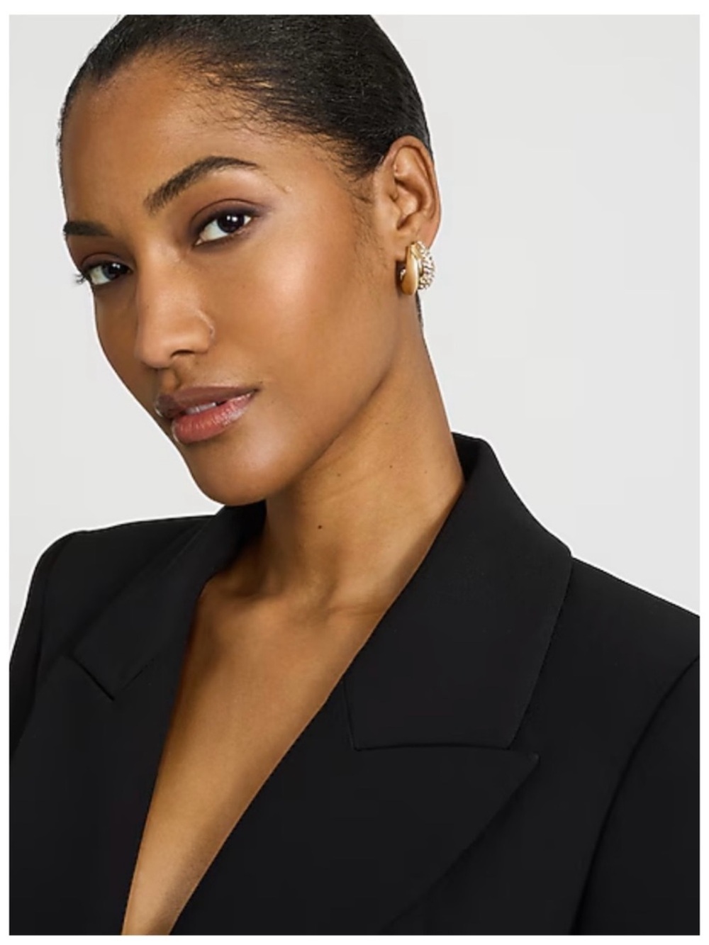 Express pave double drop Earring